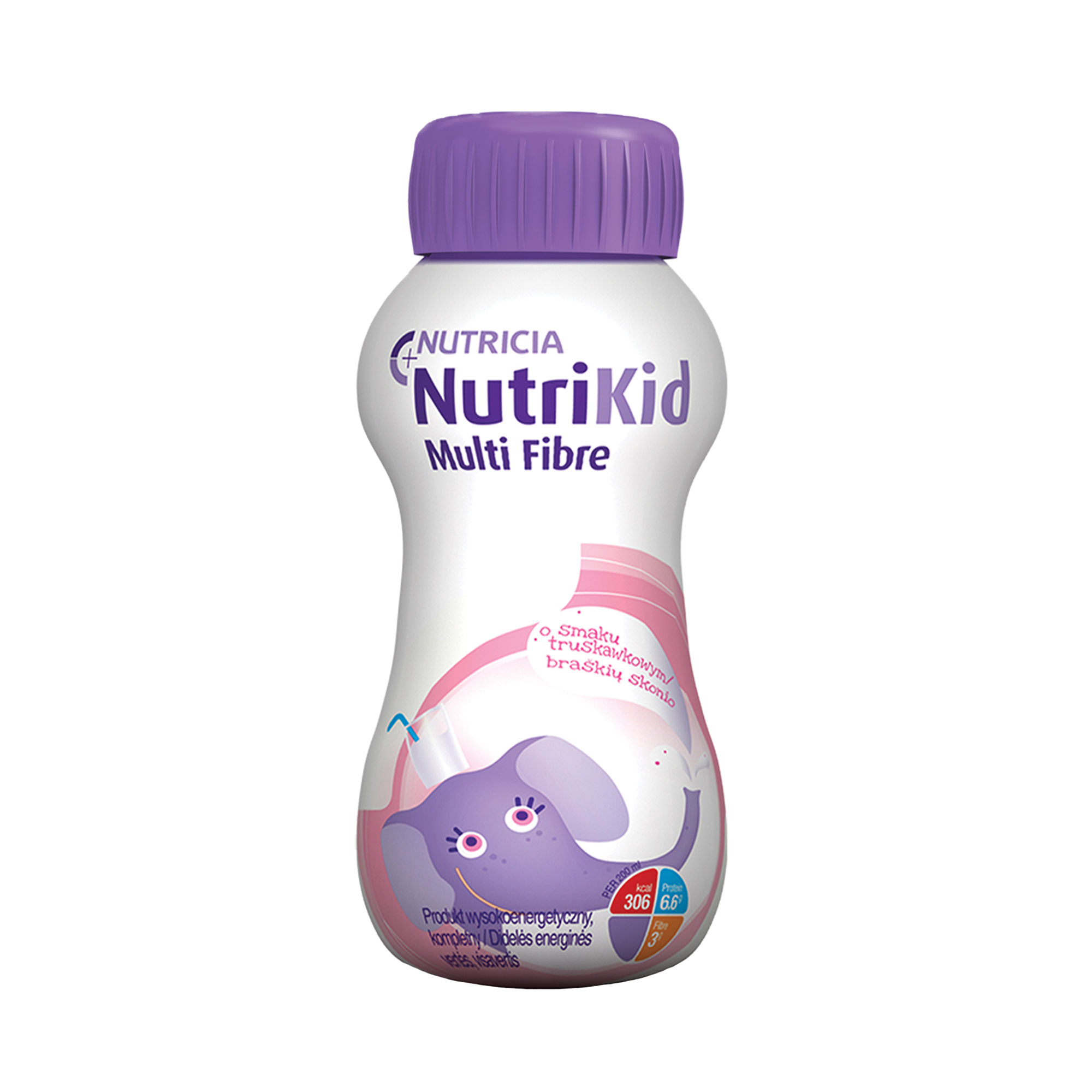 NutriKid Multi Fibre o smaku truskawkowym płyn 200 ml zdjęcie