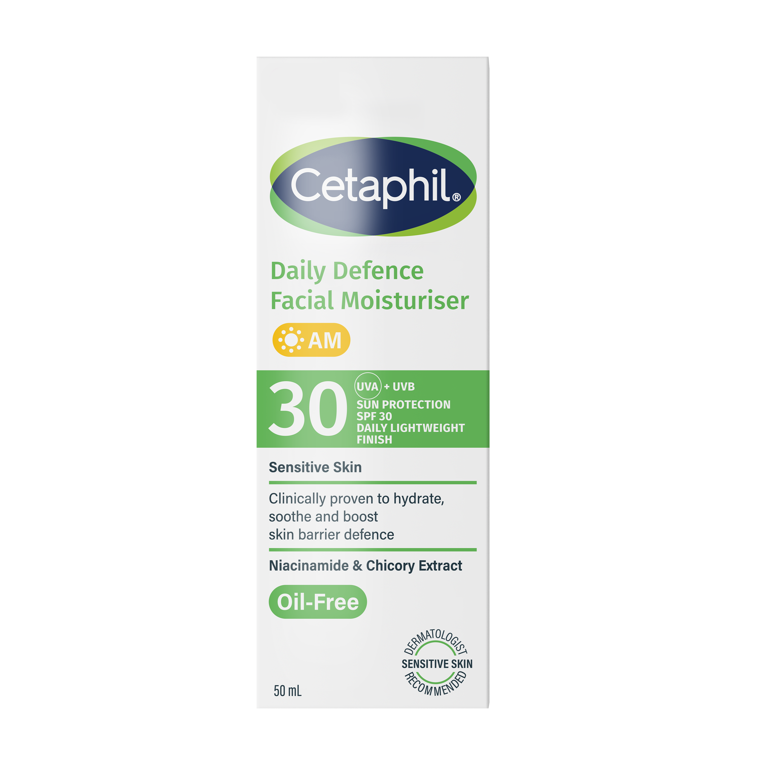 Cetaphil Daily Defence Facial Moisturiser, krem nawilżający na dzień SPF 30, 50 ml
