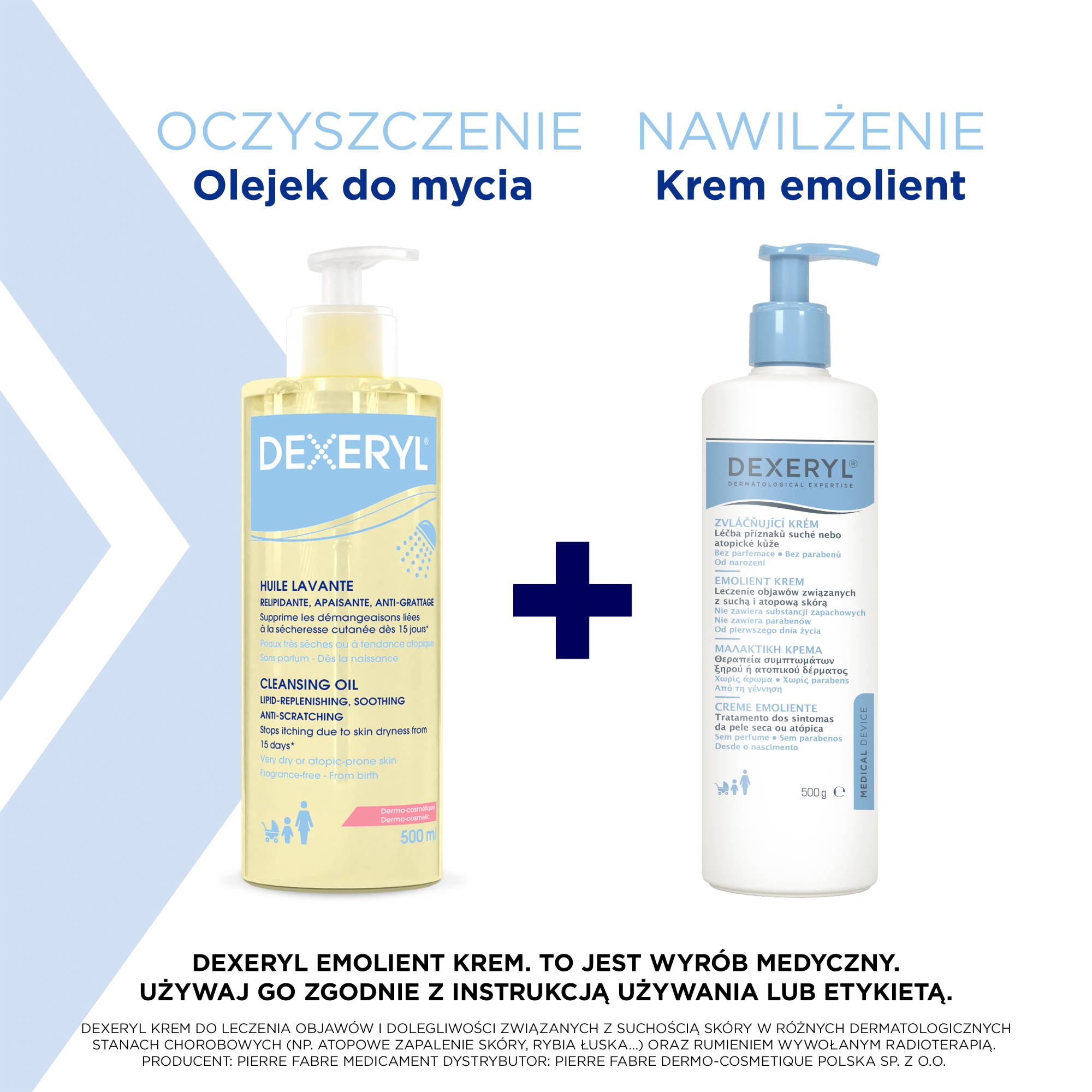 Dexeryl, krem emolient, do suchej skóry, 500 g