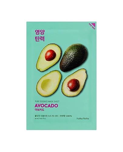 HOLIKA HOLIKA Pure Essence Mask Sheet AVOCADO maseczka na bawełnianej płachcie - 1 szt. - odżywienie i jędrność - cena, właściwości, opinie zdjęcie