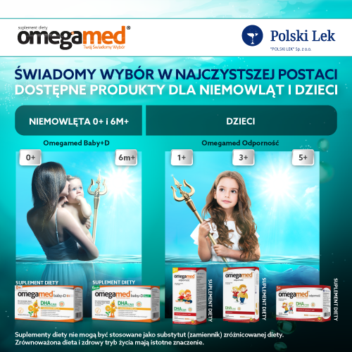 Omegamed Baby+D 0+ od urodzenia 60 kapsułek