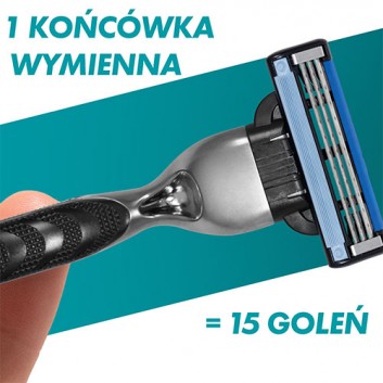 Gillette Mach3 Maszynka do golenia dla mężczyzn, 1 sztuka, 5 ostrzy wymiennych