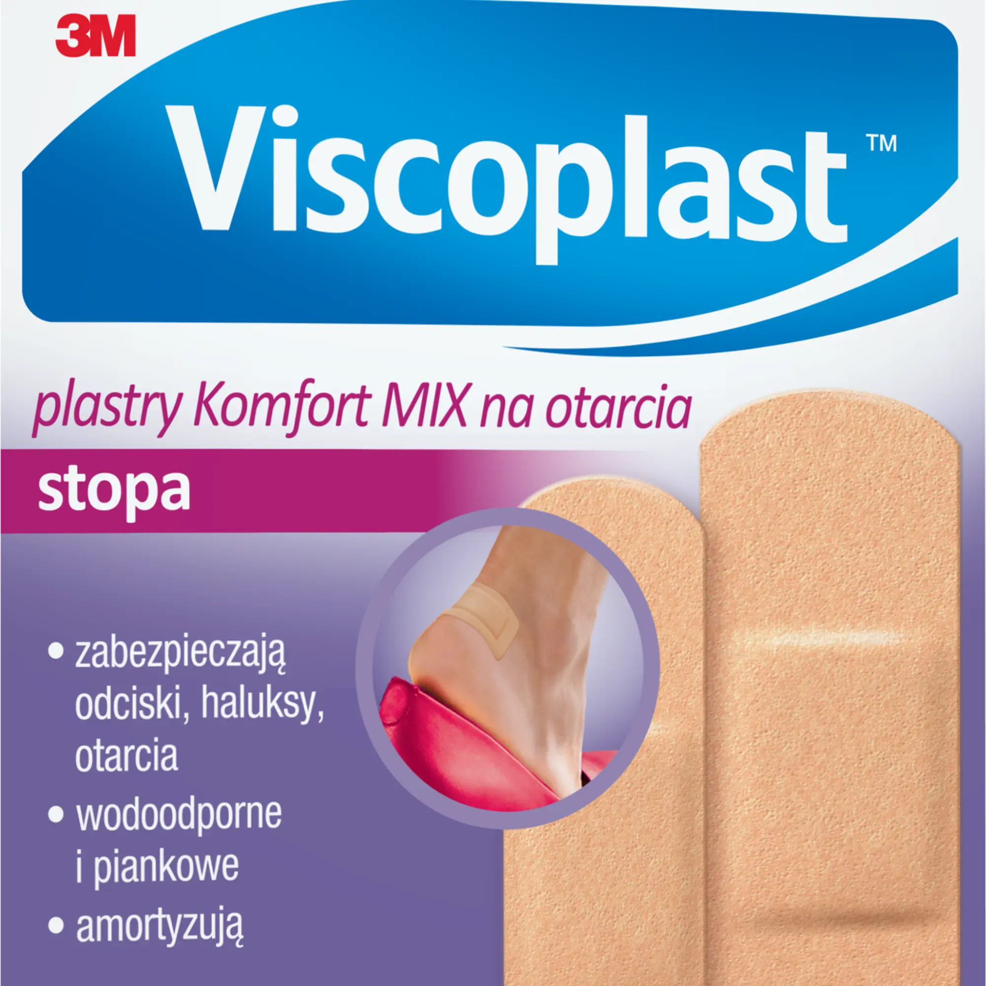 Viscoplast plastry komfort Mix na otarcia 6 sztuk