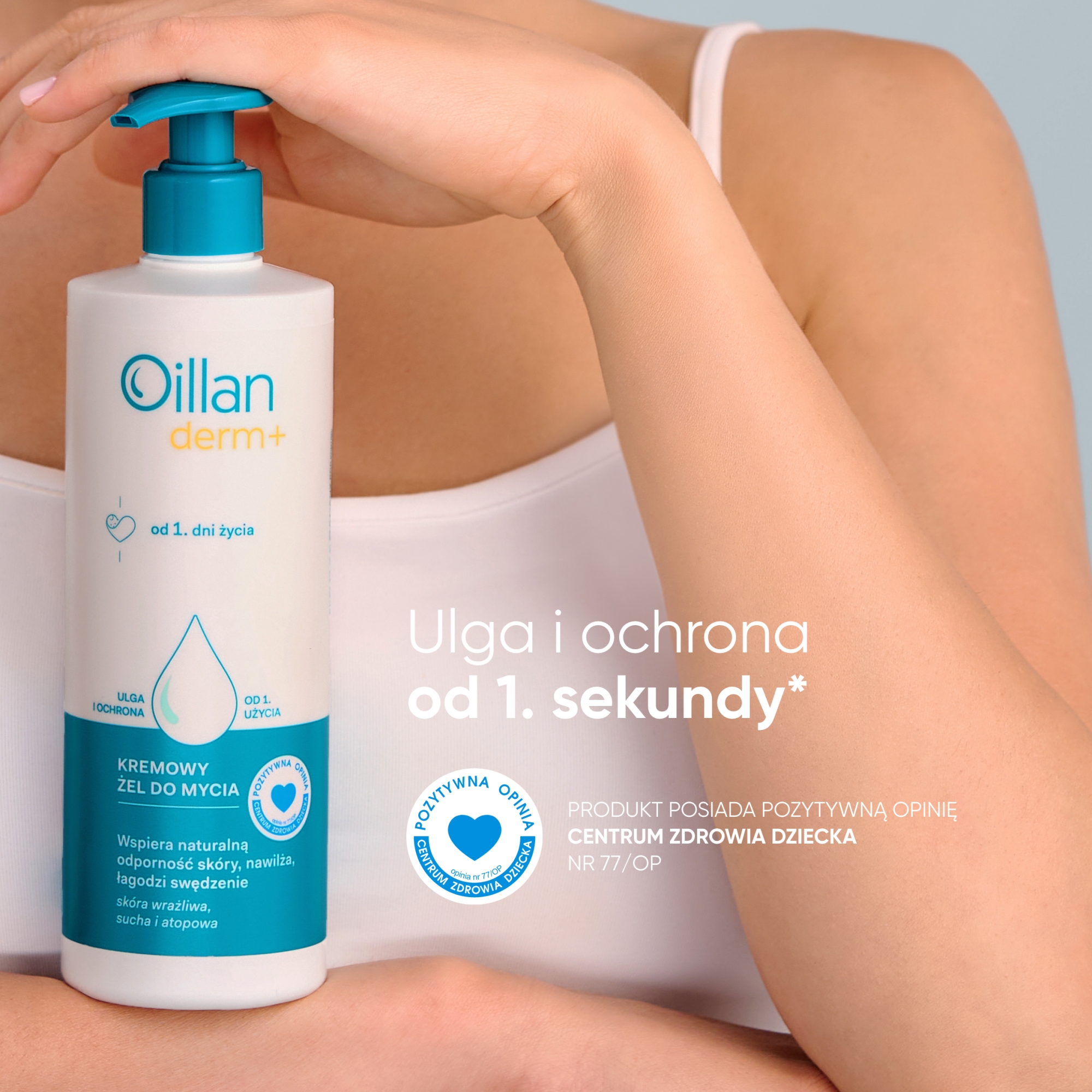 Oillan derm+, kremowy żel do mycia, 400 ml