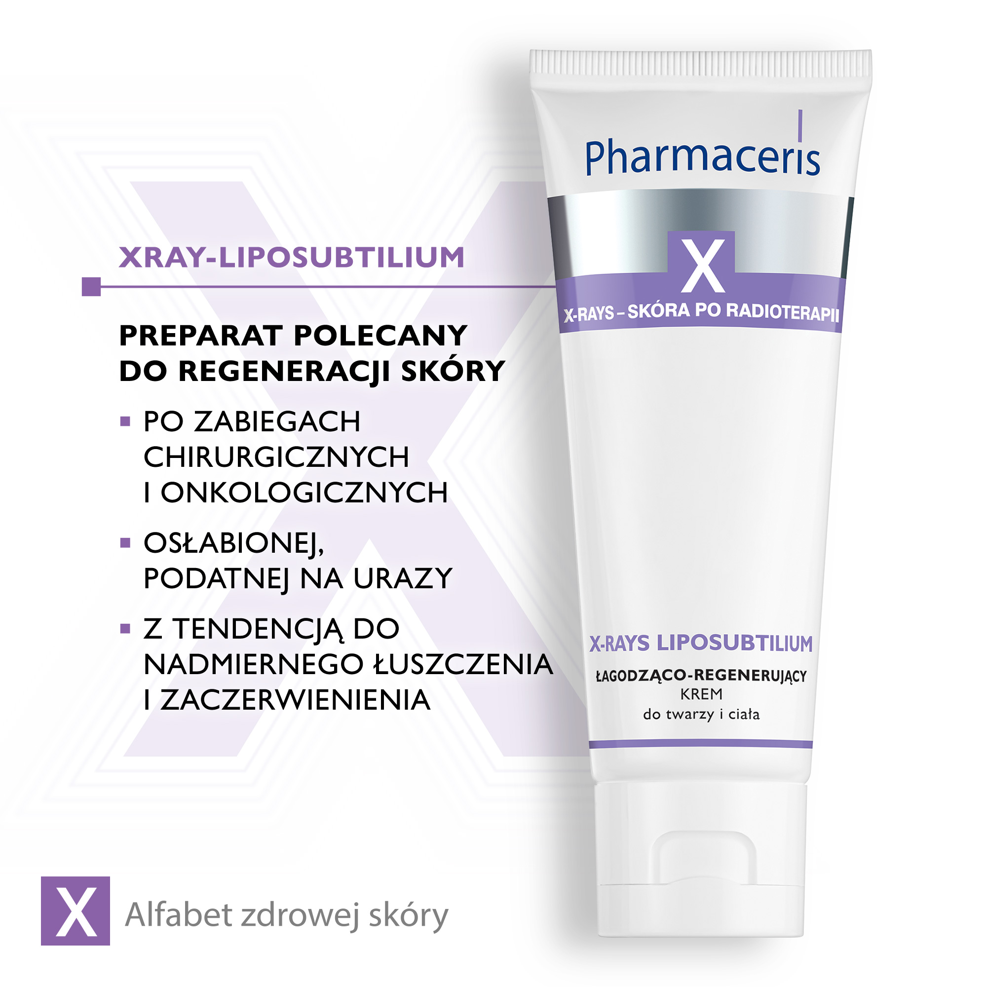 Pharmaceris X Xray-Liposubtilium krem łagodząco regenerujący do twarzy i ciała 75 ml