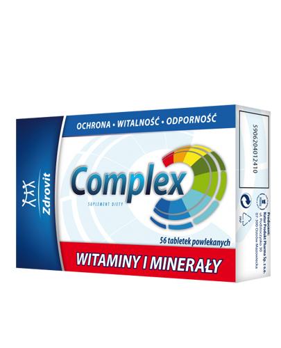 ZDROVIT Complex witaminy i minerały - 56 tabl. Ochrona, witalność i odporność. zdjęcie