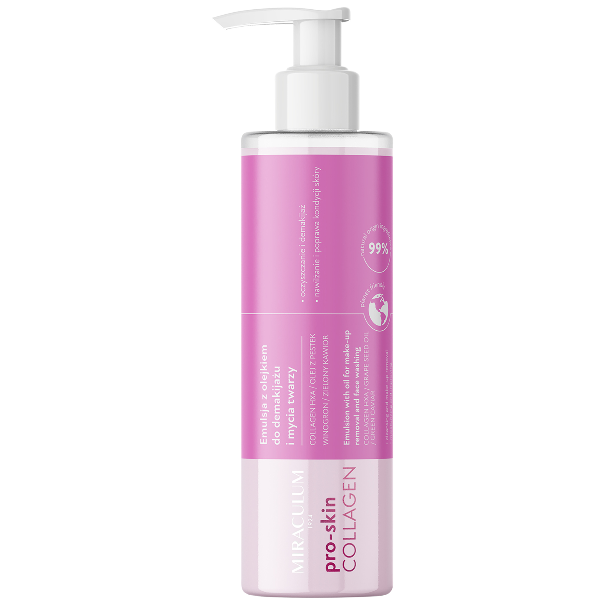 Miraculum Collagen Pro-Skin Olejek do demakijażu i mycia twarzy 200 ml zdjęcie
