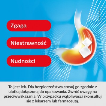 Rennie Fruit o smaku owocowym, na zgagę, refluks i niestrawność, 24 tabletki do ssania