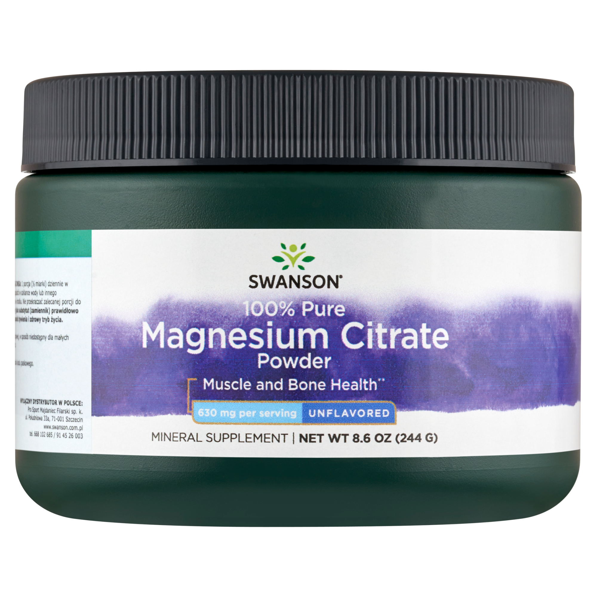 Swanson Magnesium Citrate proszek 244 g zdjęcie