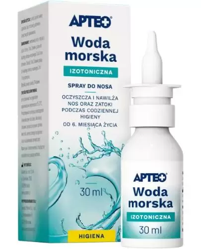 Apteo woda morska izotoniczna spray do nosa 30 ml zdjęcie
