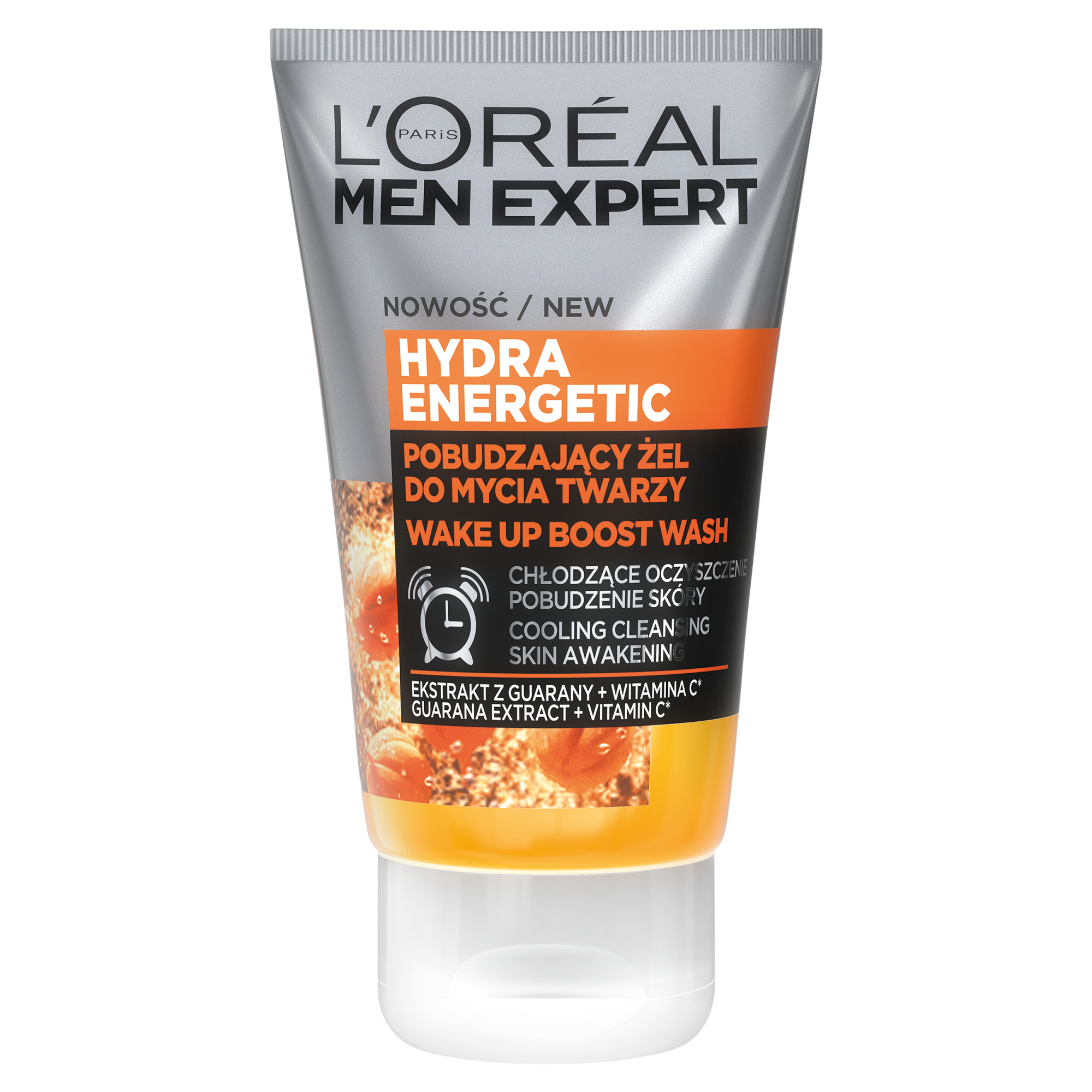 L'Oreal Men Expert Hydra Energetic Pobudzający żel do mycia twarzy - 100 ml Do suchej skóry - cena, opinie, właściwości  zdjęcie