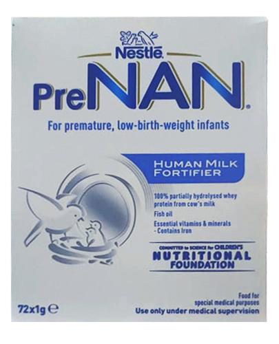 Nestle Prenan HMF Wzmacniacz mleka kobiecego dla wcześniaków oraz niemowląt o małej masie urodzeniowej, 70 x 1 g - cena, opinie  zdjęcie
