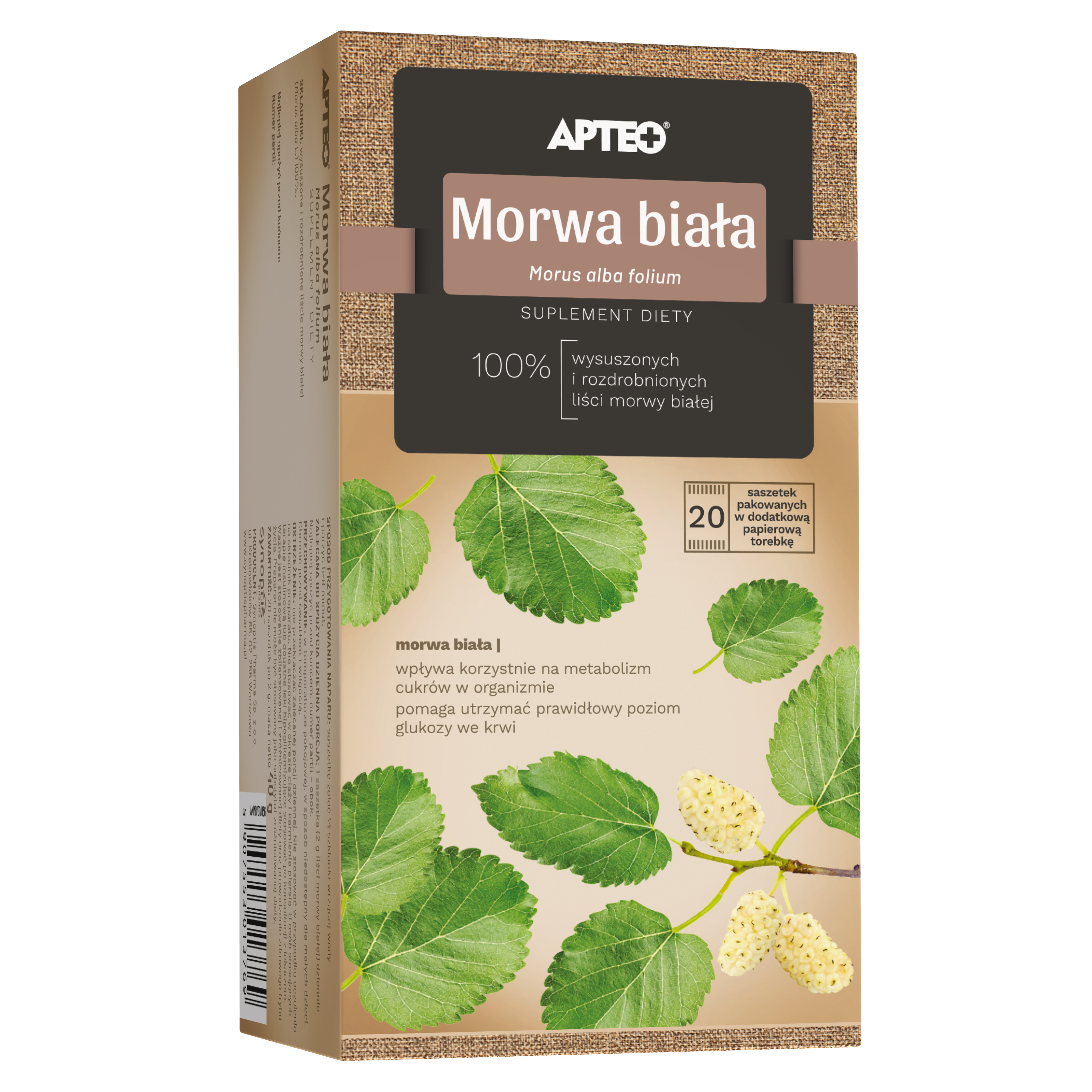 Apteo Natura Morwa biała 20 saszetek zdjęcie