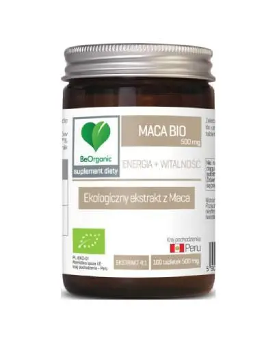Aliness BeOrganic, Maca BIO 500 mg, tabletki, 100 sztuk zdjęcie