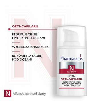 PHARMACERIS N OPTI CAPILARIL Intensywny krem redukujący cienie i worki pod oczami, 15 ml