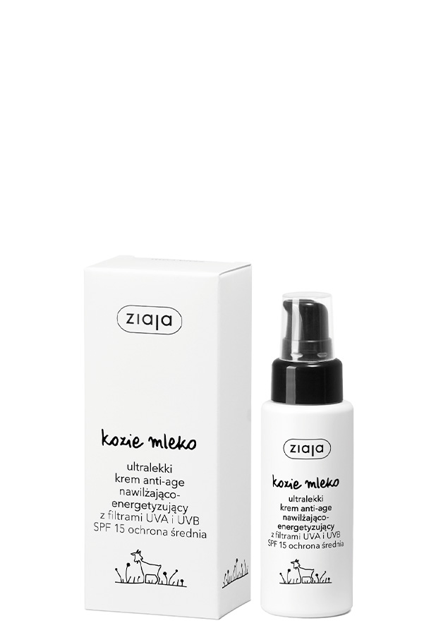 ZIAJA KOZIE MLEKO Ultralekki Krem anti-age nawilżająco-energetyzujący, 50 ml zdjęcie