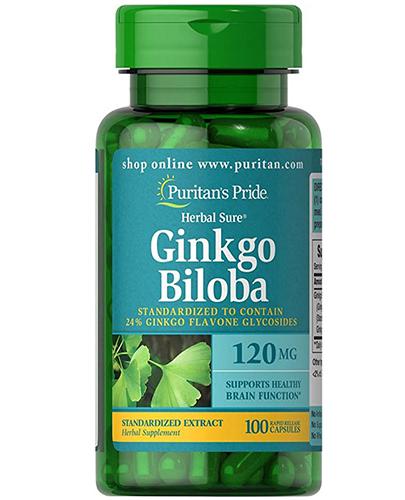 Puritan's Pride Ginkgo Biloba 120 mg - 100 kapsułek zdjęcie