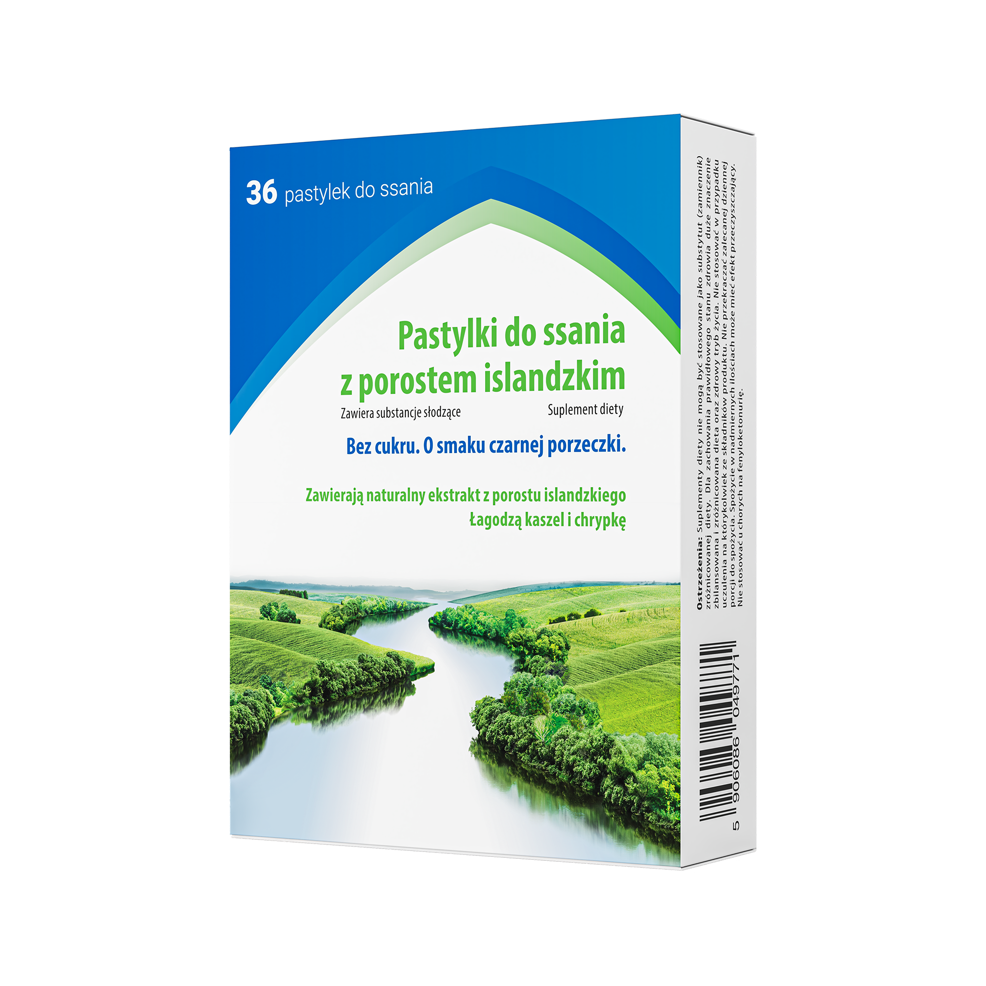 Pastylki do ssania z porostem islandzkim, 36 sztuk