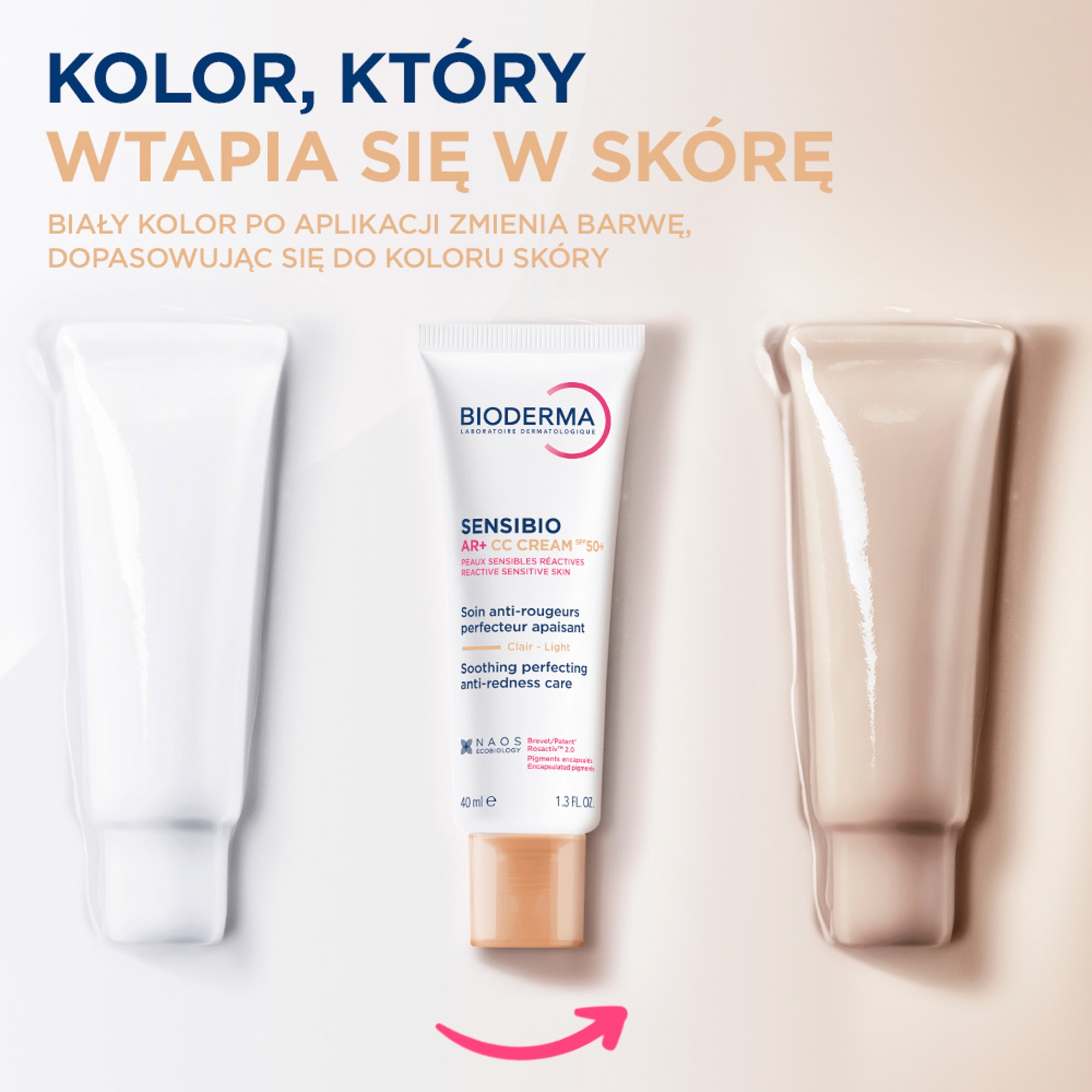Bioderma Sensibio Ar+ CC, ochronny krem kojący, redukujący zaczerwienienia, 40 ml