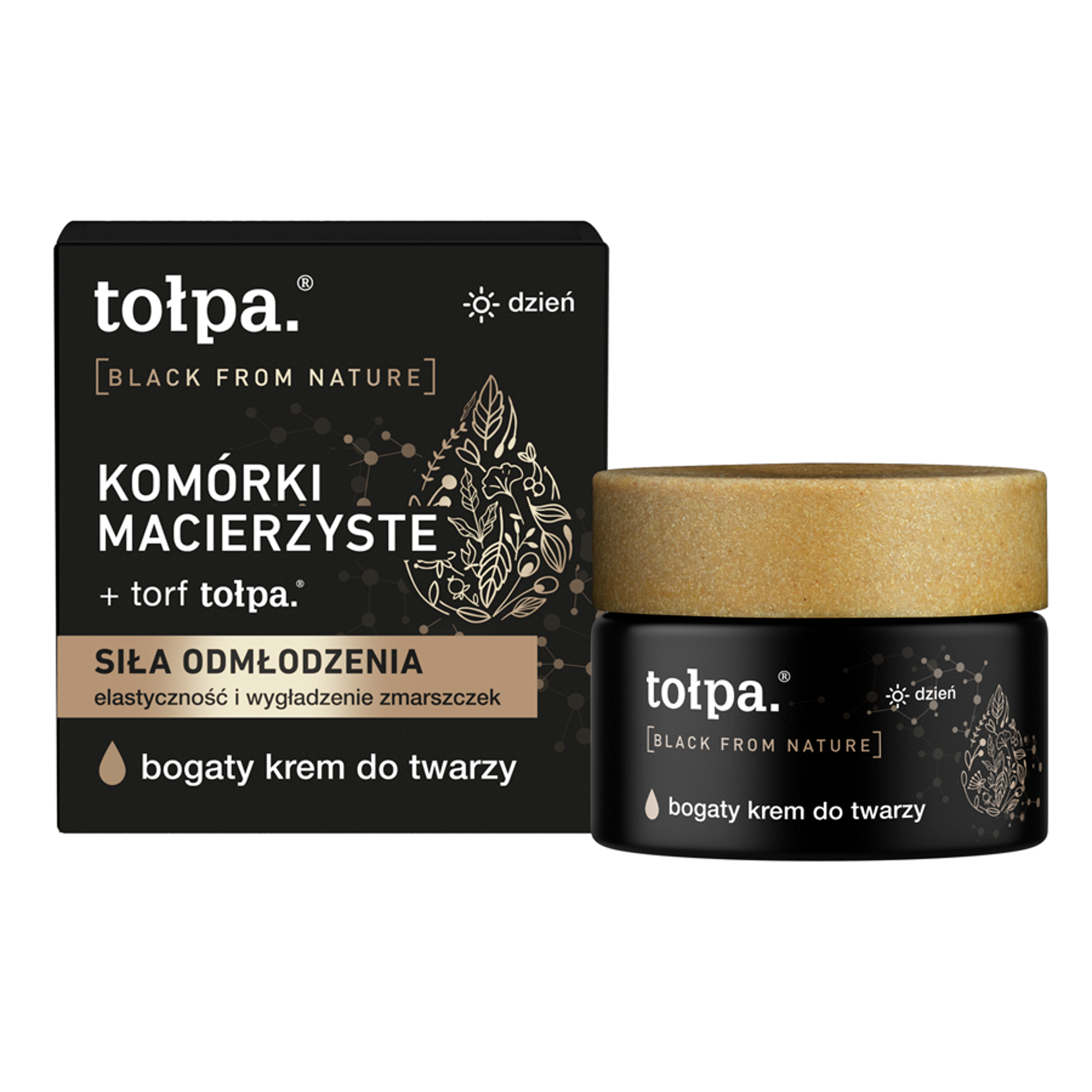Tołpa Black From Nature, Bogaty krem do twarzy na dzień, 50 ml zdjęcie