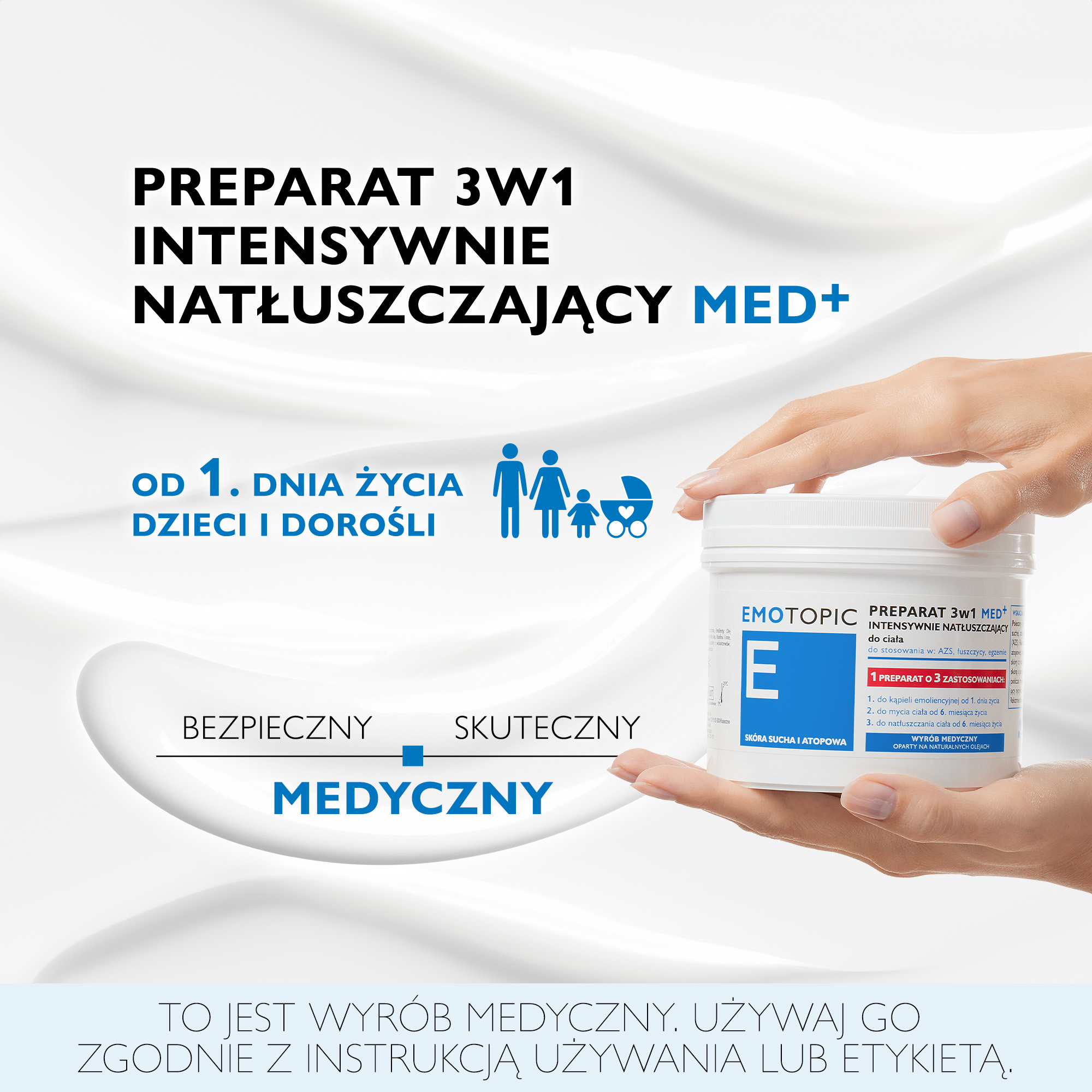 Emotopic preparat 3w1 MED+ intensywnie natłuszczający do ciała 500 ml