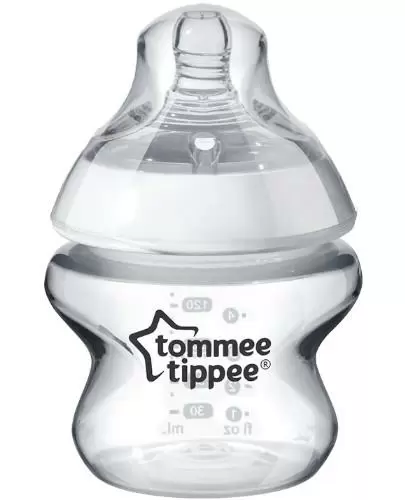 Tommee Tippee Closer To Nature butelka do karmienia ze smoczkiem o wolnym przepływie 0m+ bezbarwna 150 ml [42240079] zdjęcie