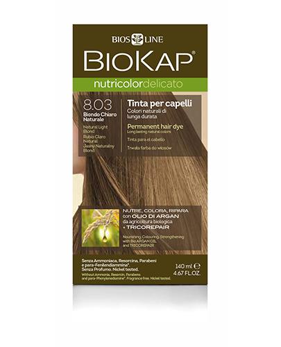 BioKap Nutricolor Delicato Farba do włosów 8.03 Jasny Naturalny Blond, 140 ml zdjęcie