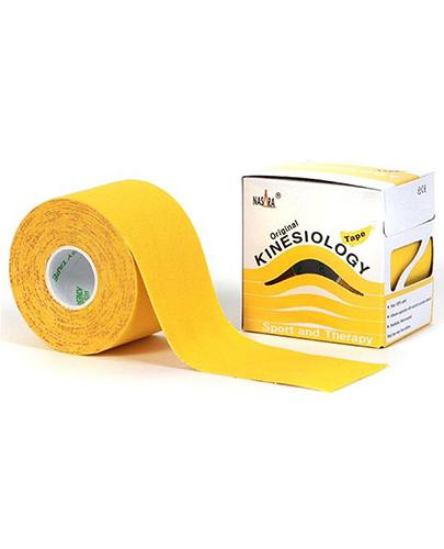 Nasara Kinesiology Tape, 5 cm x 5 m, żółty, 1 szt., cena, opinie, wskazania zdjęcie