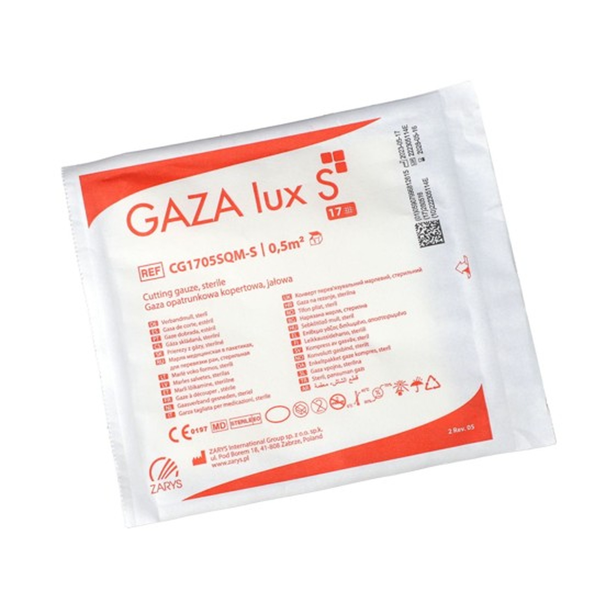 Gaza Lux S opatrunkowa jałowa 17N 0,5 m2, 1 sztuka
