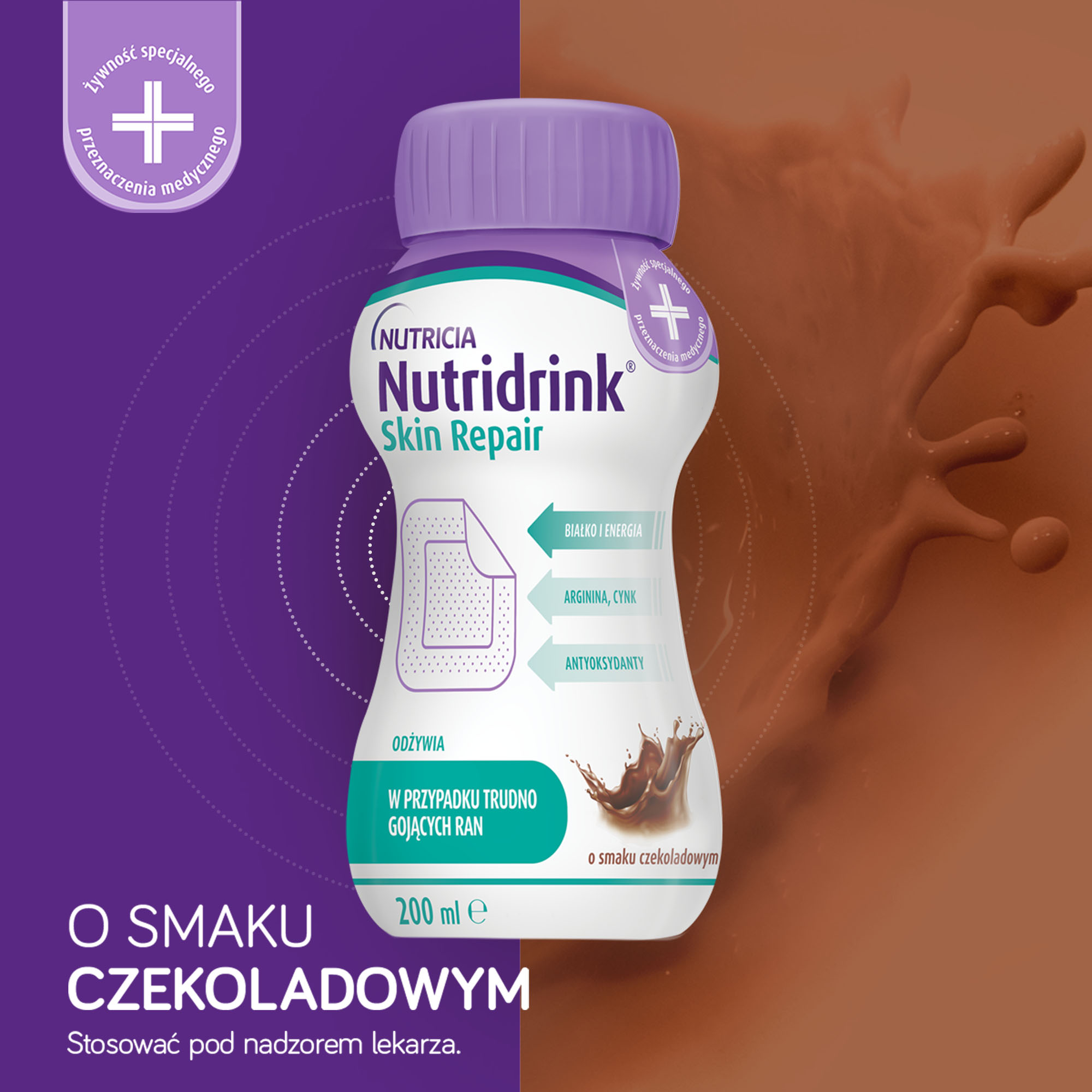 Nutridrink Skin Repair, o smaku czekoladowym, 4 x 200 ml