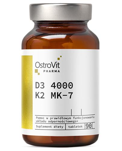 OstroVit Pharma D3 4000  K2 MK - 7 - 90 tabl. - cena, opinie, dawkowanie zdjęcie