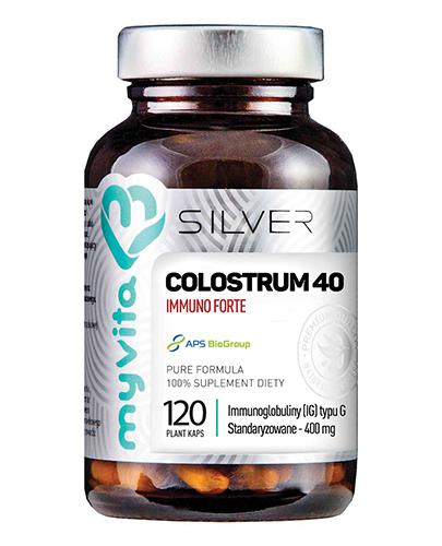 MyVita Silver Colostrum 40 Immuno Forte, 120 kaps., cena, opinie, stosowanie zdjęcie