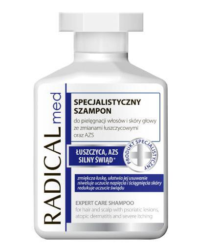 Ideepharm Radical Med Szampon specjalistyczny do pielęgnacji włosów i skóry głowy ze zmianami łuszczycowymi oraz AZS, 300 ml, cena, opinie, stosowanie zdjęcie