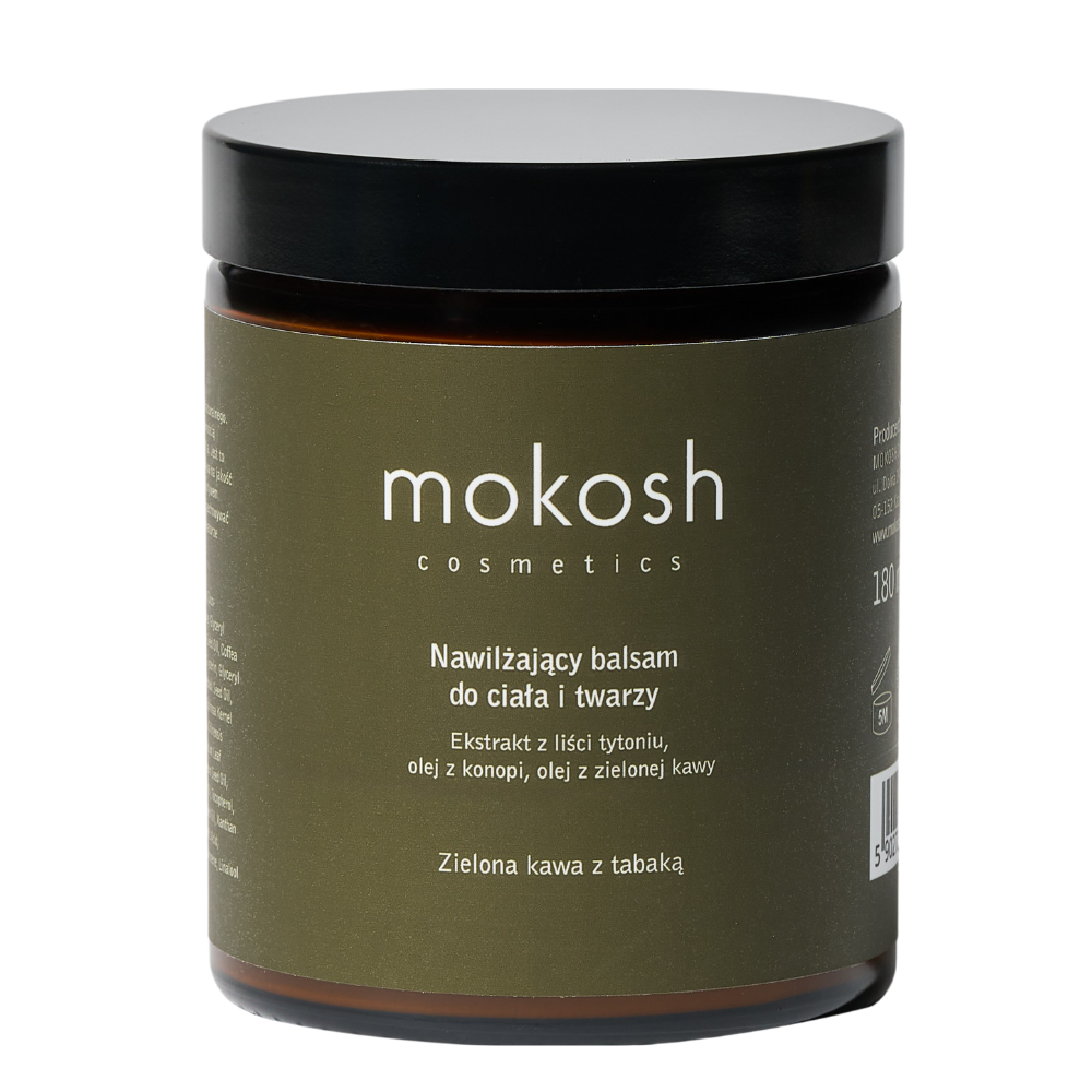 Mokosh Nawilżający balsam do twarzy i ciała Zielona kawa z tabaką - 180 ml zdjęcie