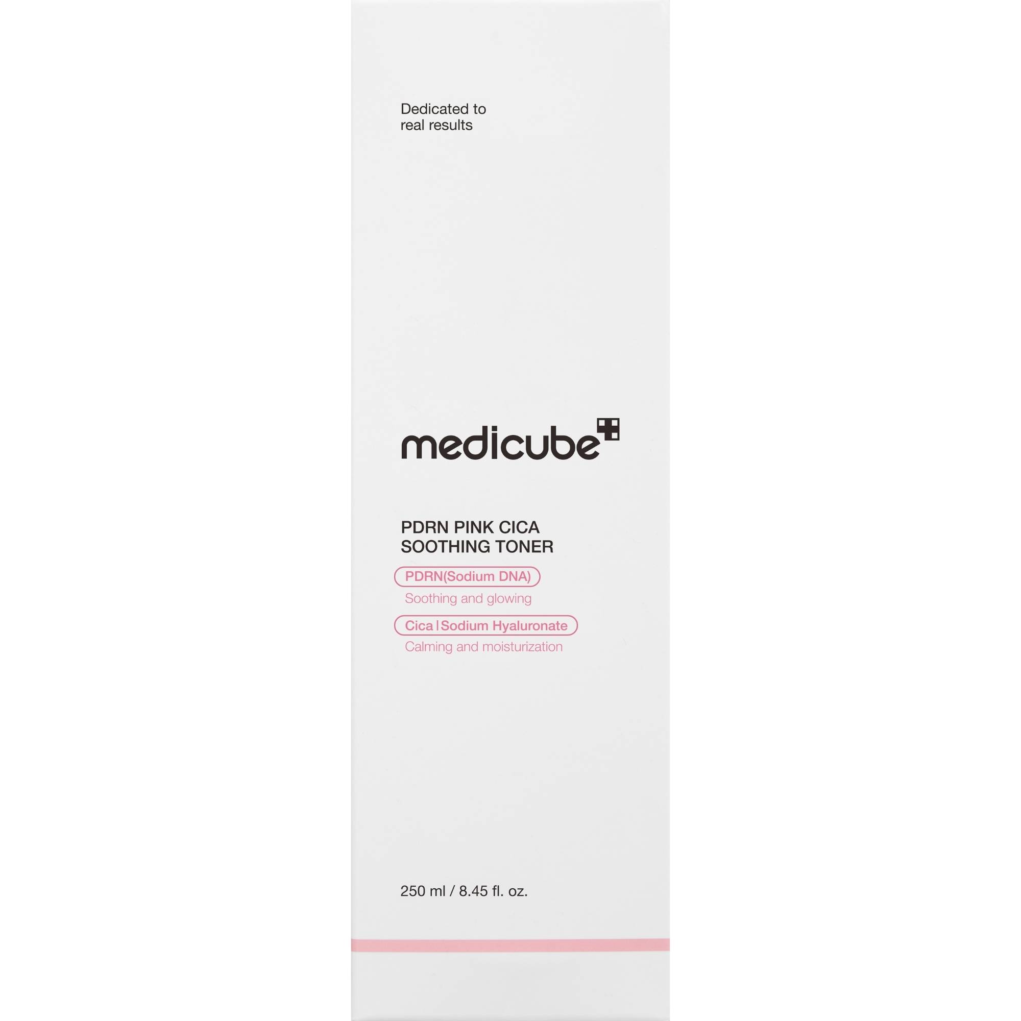 MEDICUBE PDRN Pink Cica Soothing Toner, nawilżająco-rozjaśniający tonik do twarzy, 250 ml