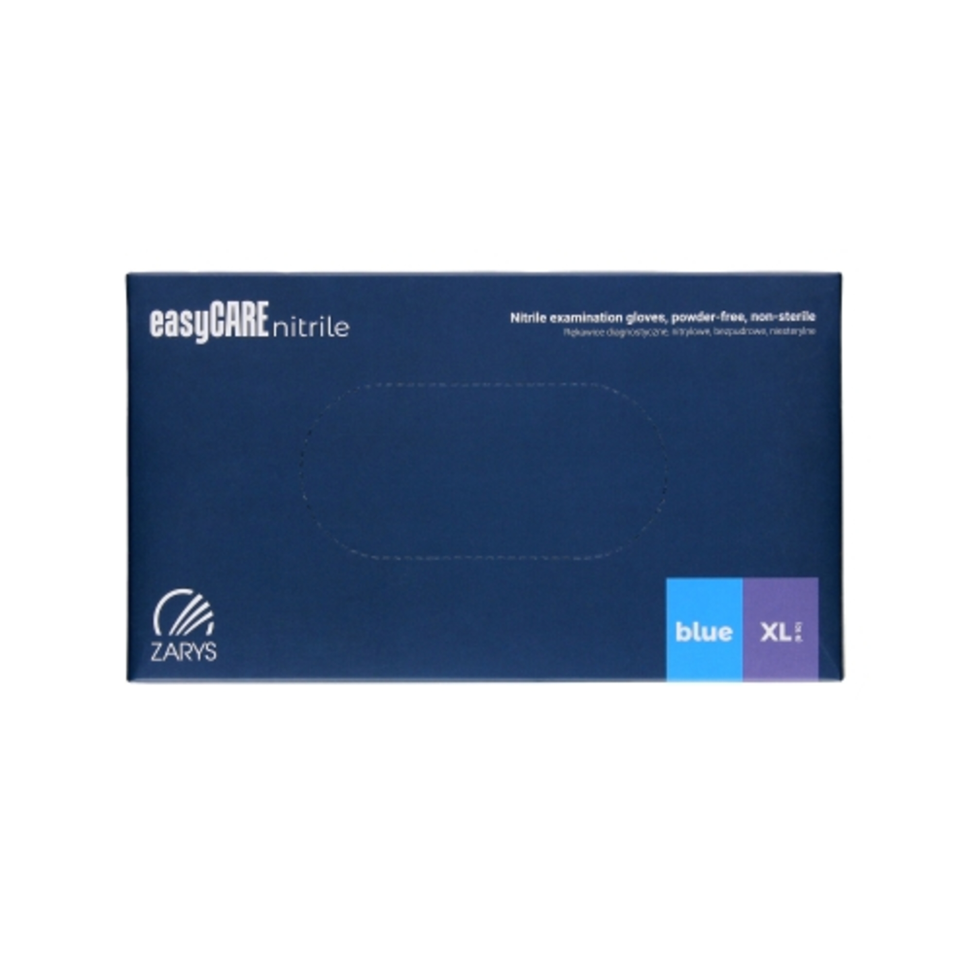 Rękawice easyCARE, nitrylowe bezpudrowe niesterylne niebieskie XL, 100 szt zdjęcie