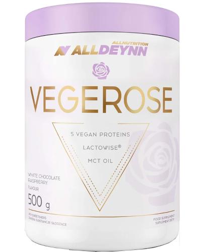 Allnutrition Alldeynn VegeRose white chocolate raspberry proszek 500 g zdjęcie