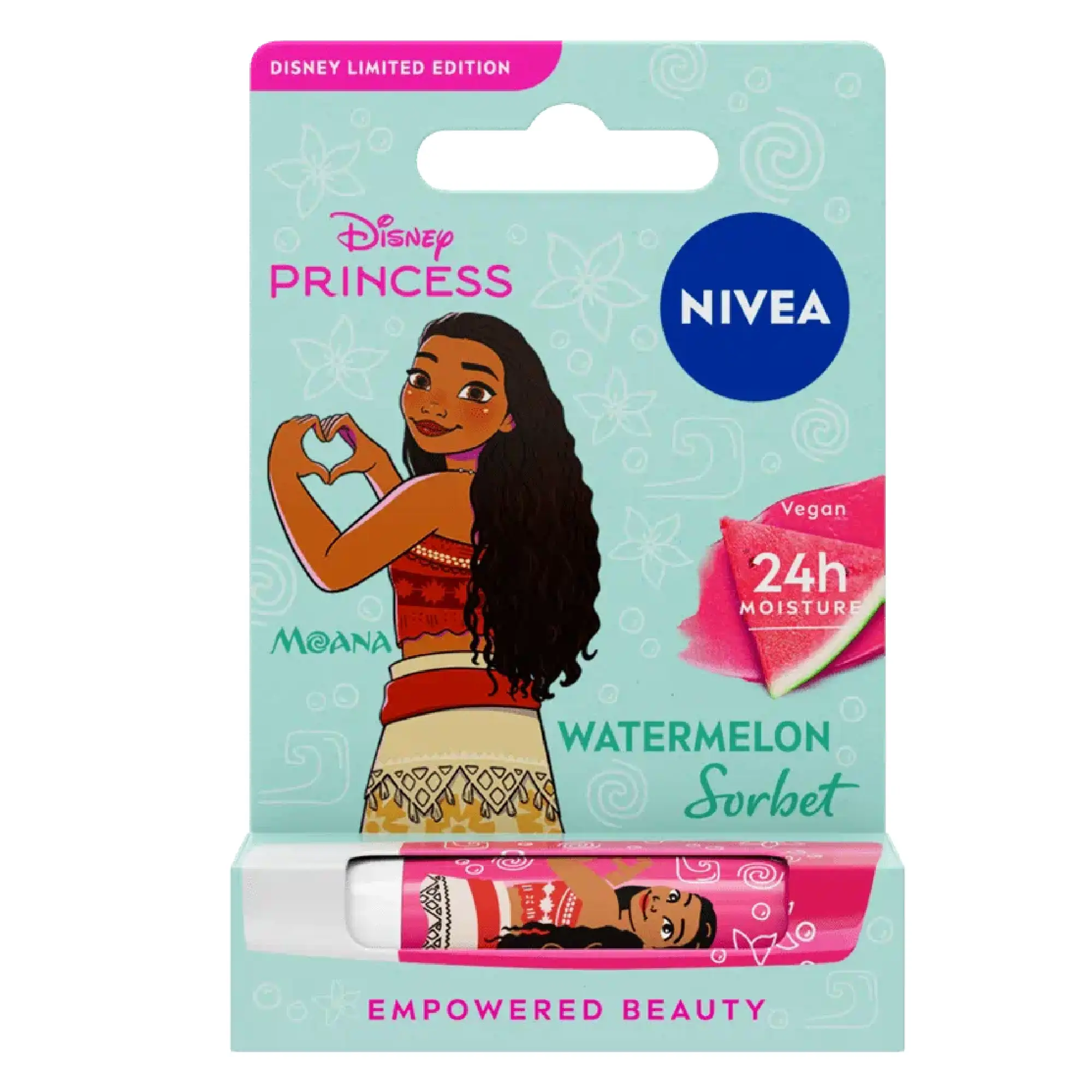 Nivea, pielęgnująca pomadka Watermelon Sorbet Vaiana - Disney Limited Edition, 4,8 g