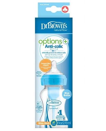 Dr Brown's Butelka niebieska Options+ szeroka szyjka - 270 ml  zdjęcie