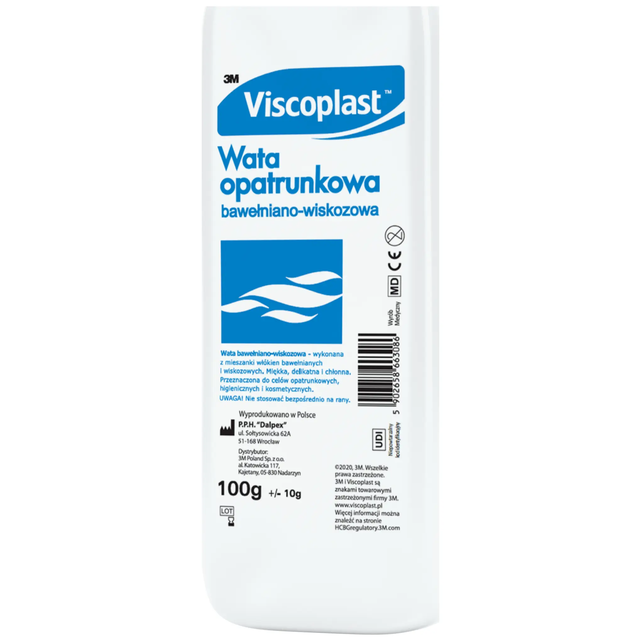 Viscoplast, Wata opatrunkowa bawełniano-wiskozowa, 100 g