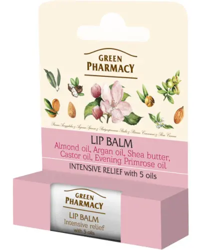 Green Pharmacy balsam do ust na bazie 5 olejów i witaminy E intensywnie zmiękczający SPF 10 3,6 g zdjęcie