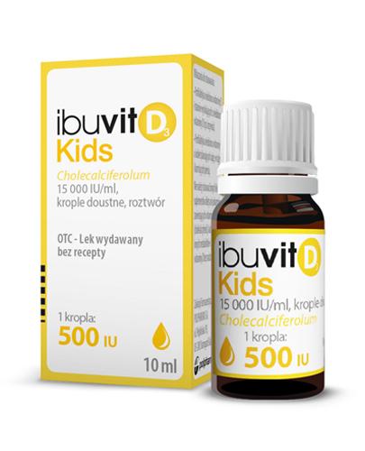Ibuvit D3 Kids, 15000 IU/ml, krople doustne, 10 ml zdjęcie