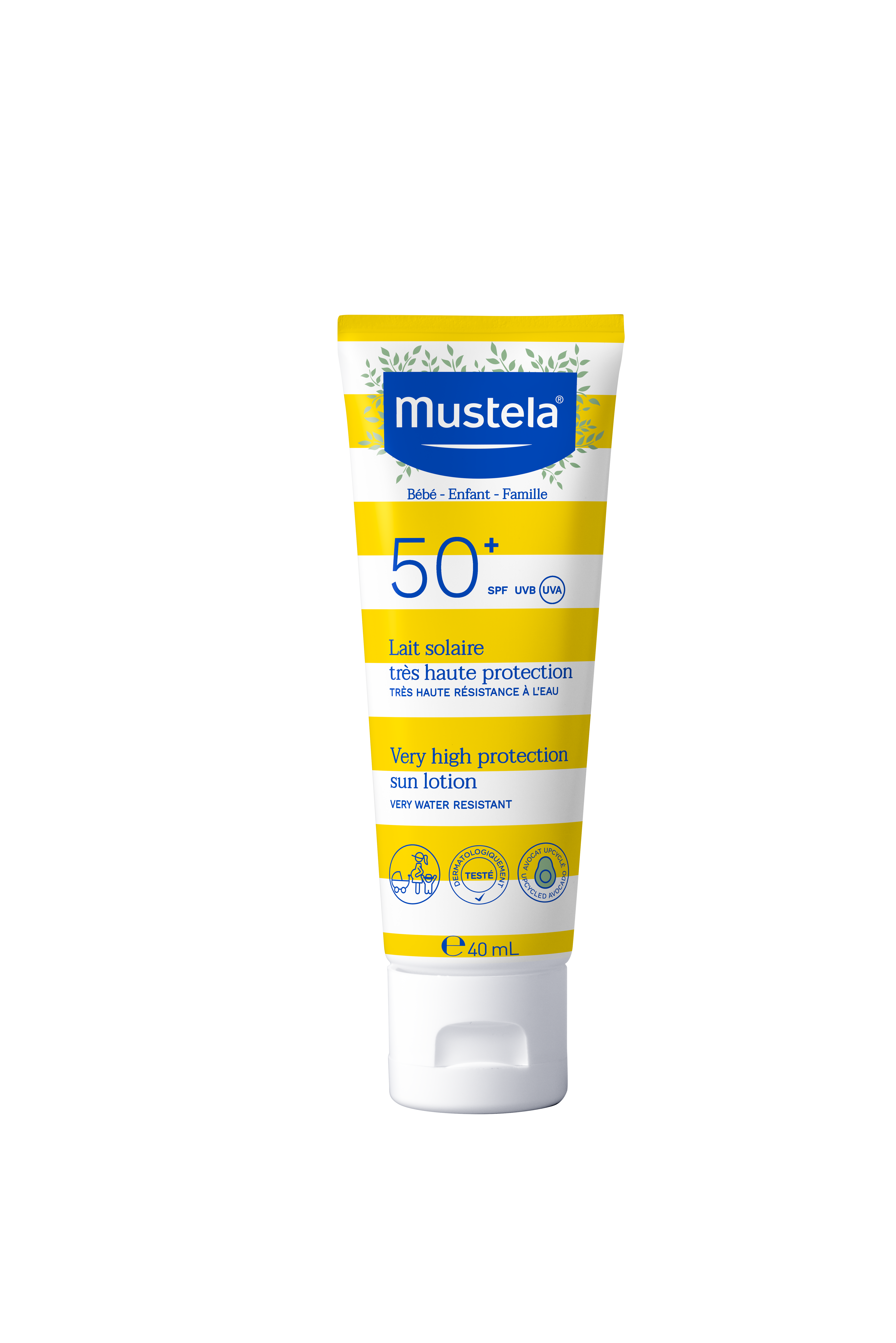 Mustela Sun, Mleczko przeciwsłoneczne do twarzy SPF50+, 40 ml zdjęcie