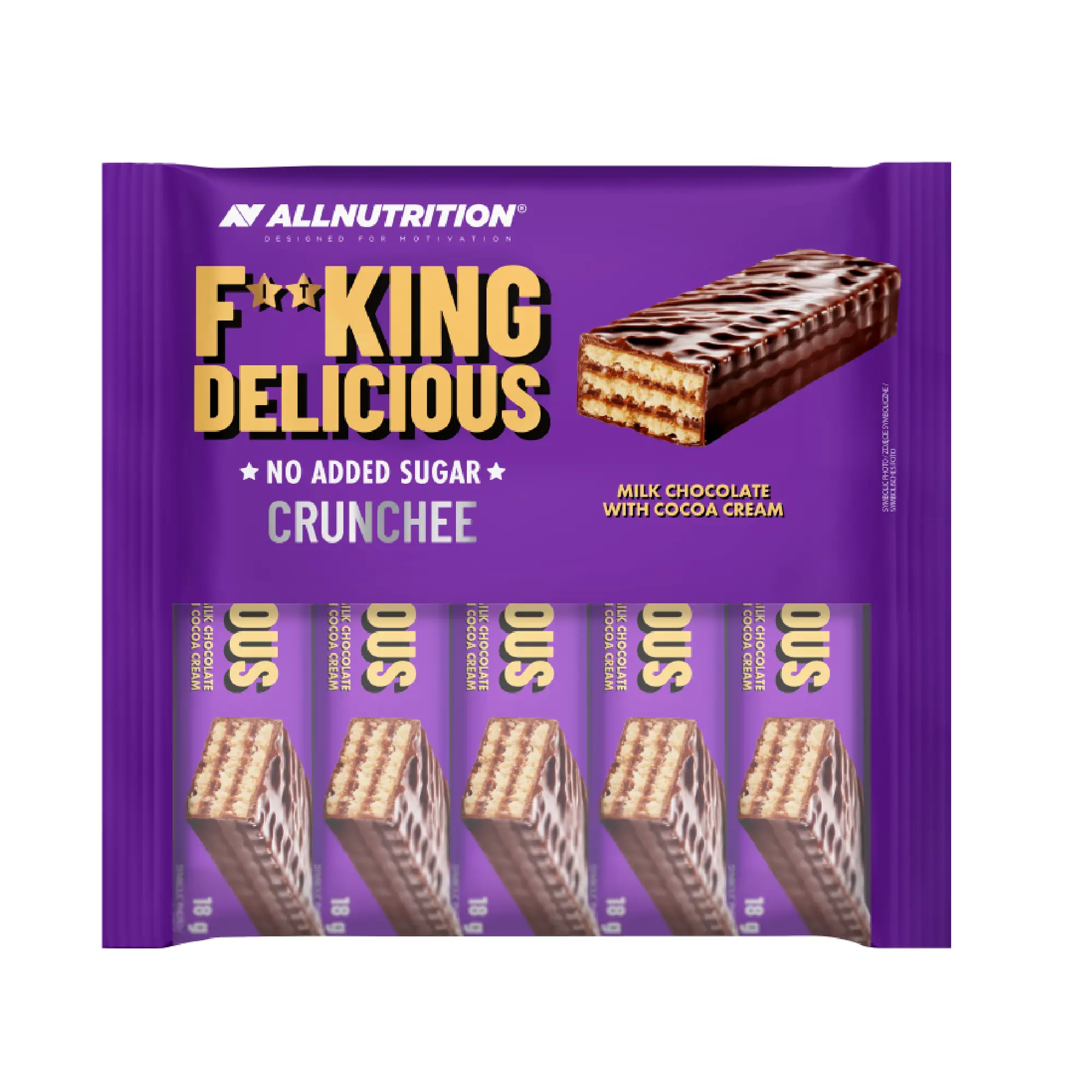 Allnutrition Fitking Crunchee Milk Chocolate Cocoa Cream, 5x18 g