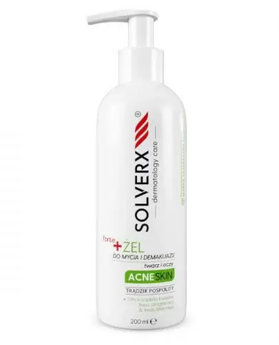 Solverx Forte Acne Skin żel do mycia twarzy i demakijażu 200 ml zdjęcie