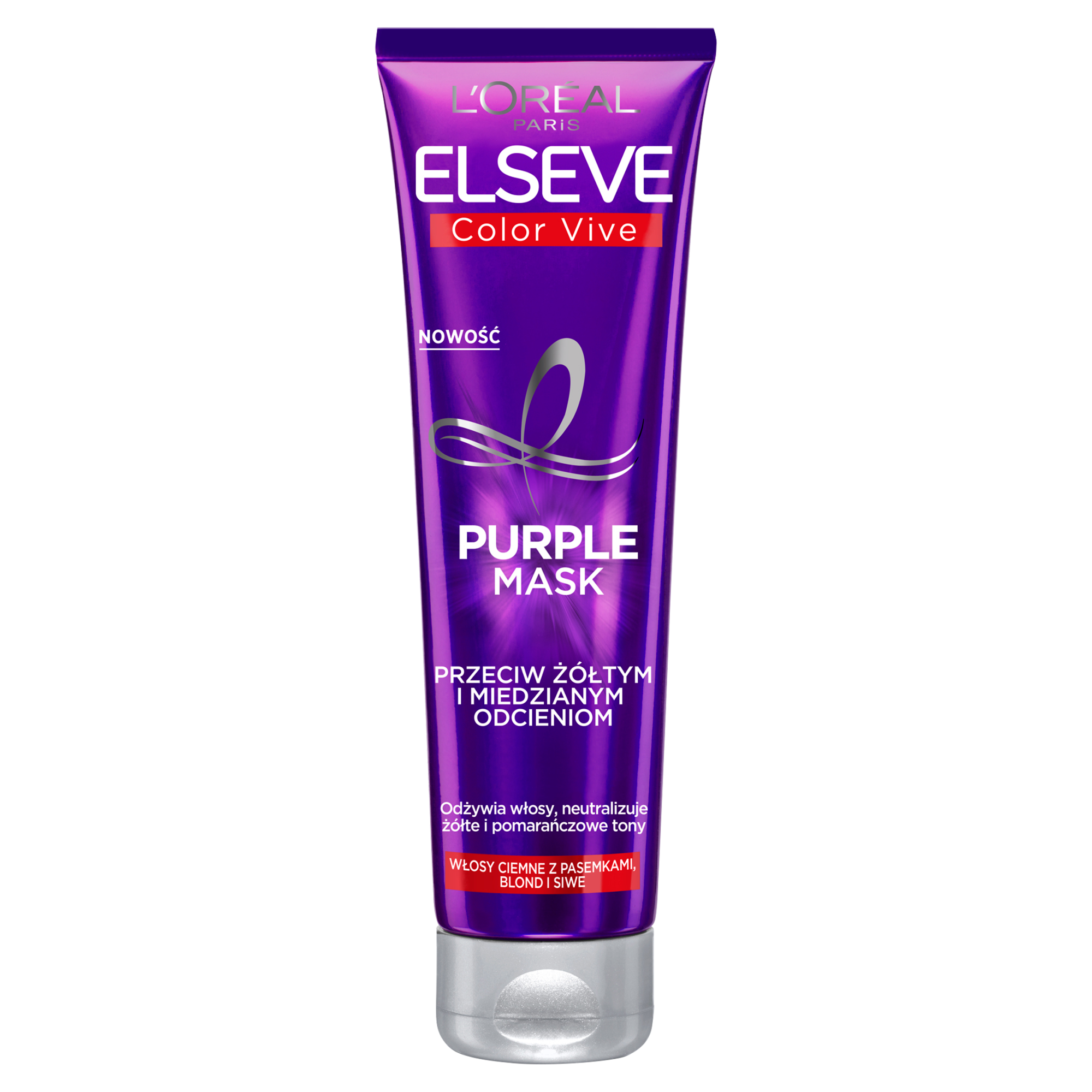 L'Oreal Elseve Color Vive Purple Maska przeciw żółtym i miedzianym odcieniom, 150 ml  zdjęcie
