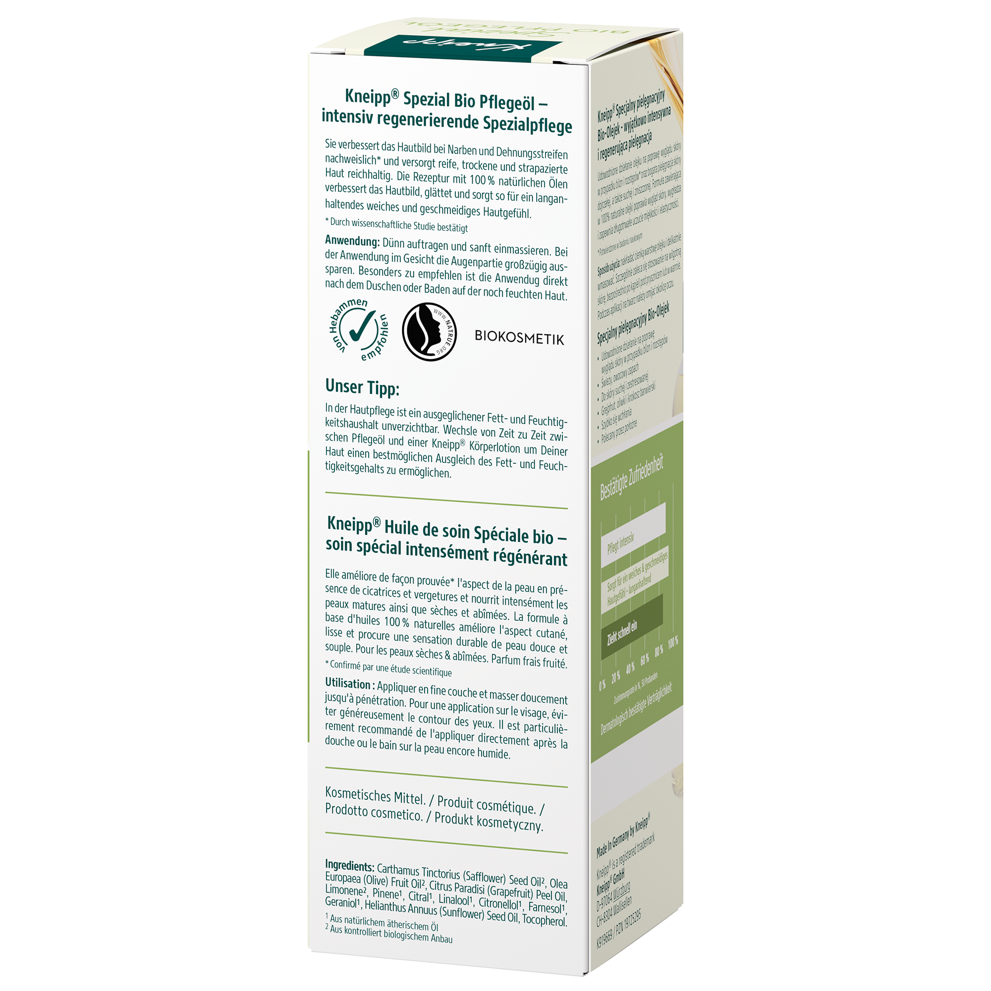 Kneipp, Specjalny pielęgnacyjny BIO-Olejek do ciała (z pompką), 100 ml