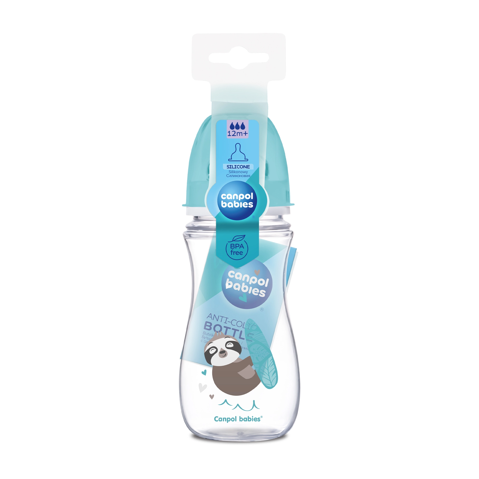 Canpol Babies EasyStart butelka szeroka antykolkowa niebieska 300 ml [35/222_blu] zdjęcie