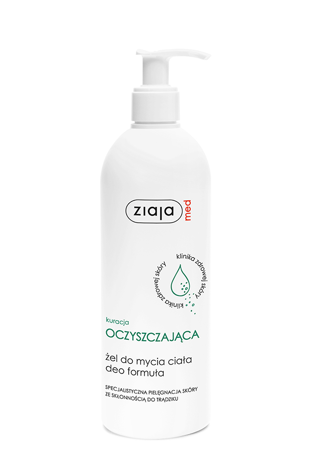 ZIAJA MED KURACJA ANTYBAKTERYJNA Żel oczyszczający do mycia ciała deo formuła - 400 ml zdjęcie