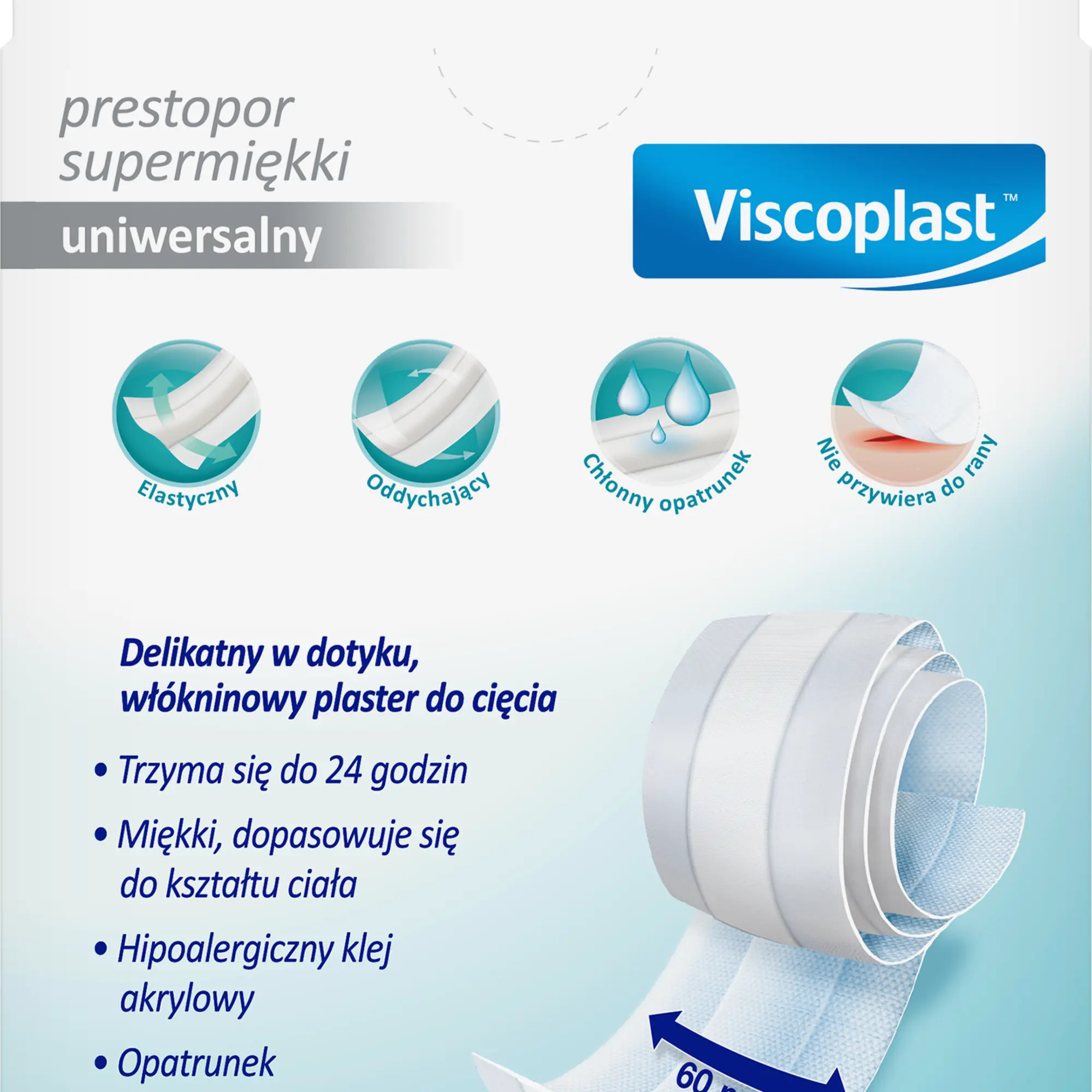 Viscoplast Prestopor supermiękki uniwersalny 1 m x 6 cm 1 sztuka